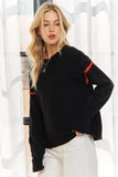 Stripe Accent Sweater Top