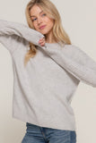Chic Mock Neck Long Sleeve Seam Sweater