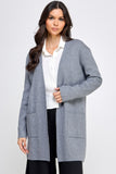Soft Longline Open Front Cardigan Sweater