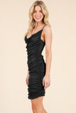 Curved Elegance Double-Layered Open-Back Dress