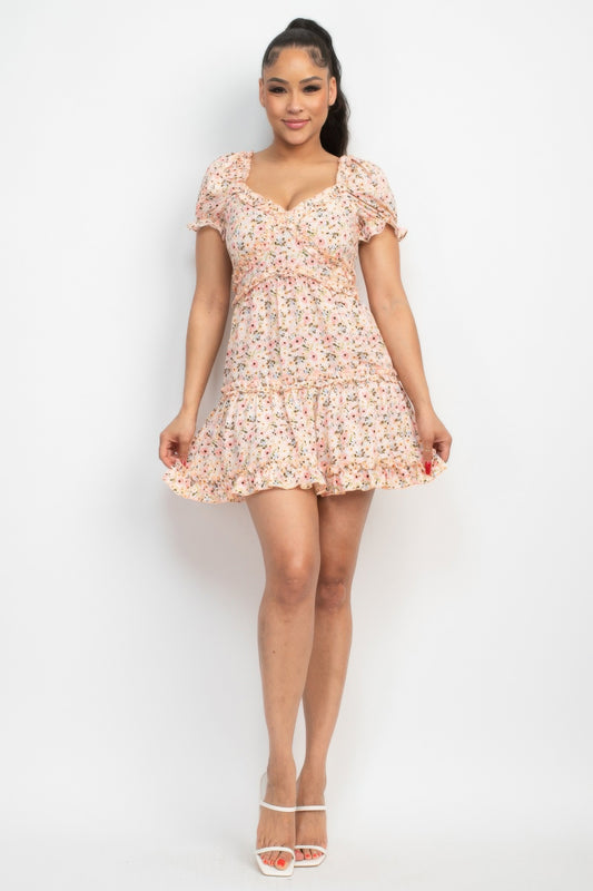 Whimsical Floral A-Line Mini Dress