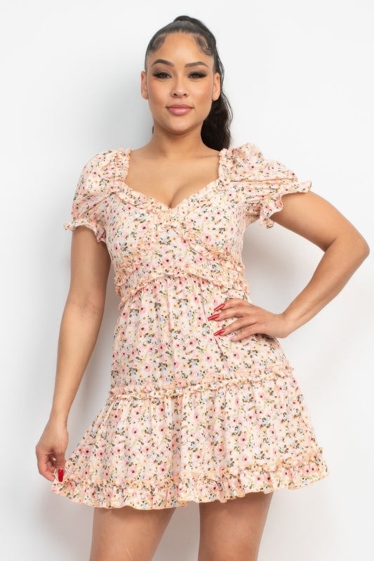 Whimsical Floral A-Line Mini Dress