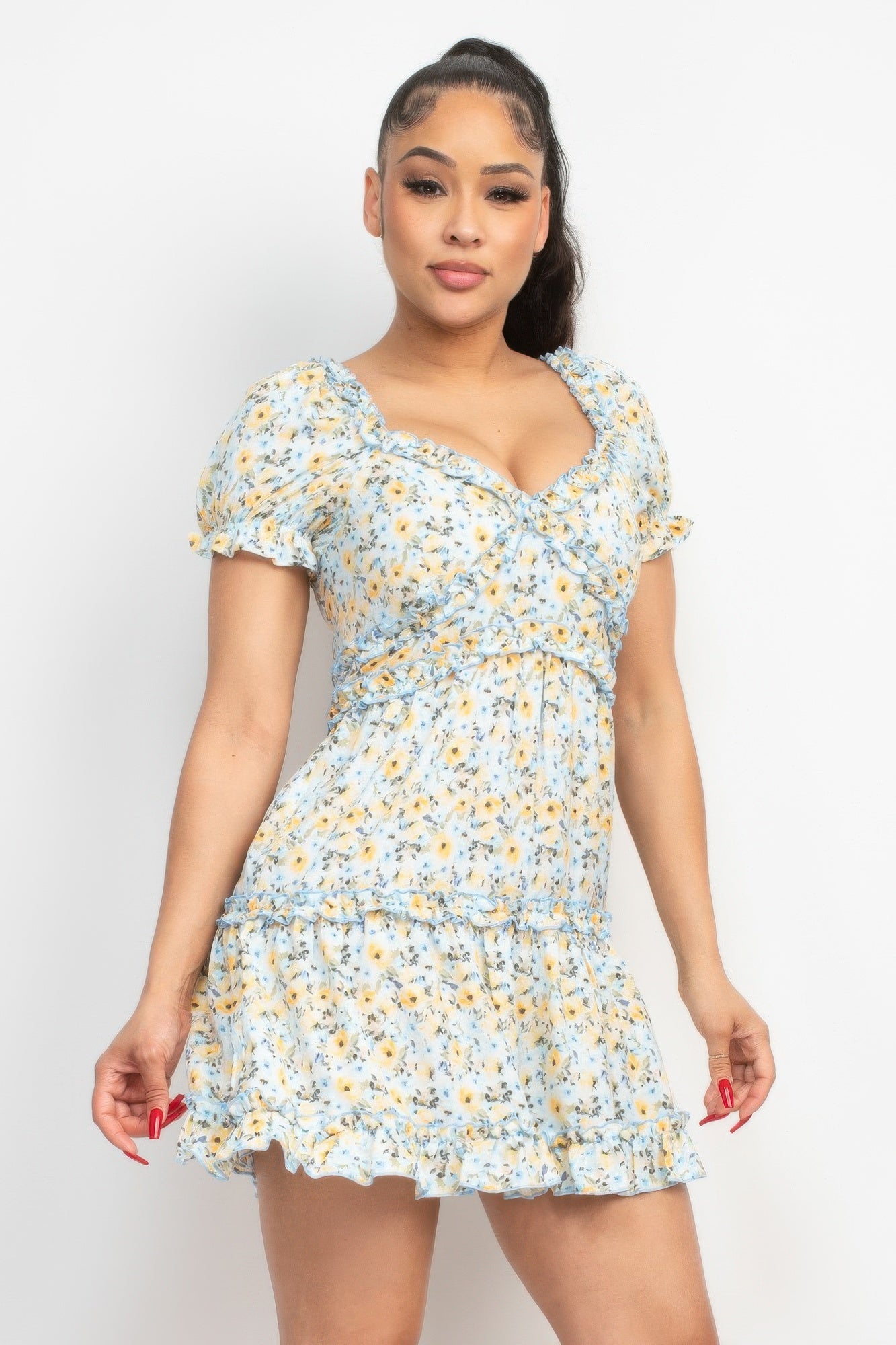 Whimsical Floral A-Line Mini Dress