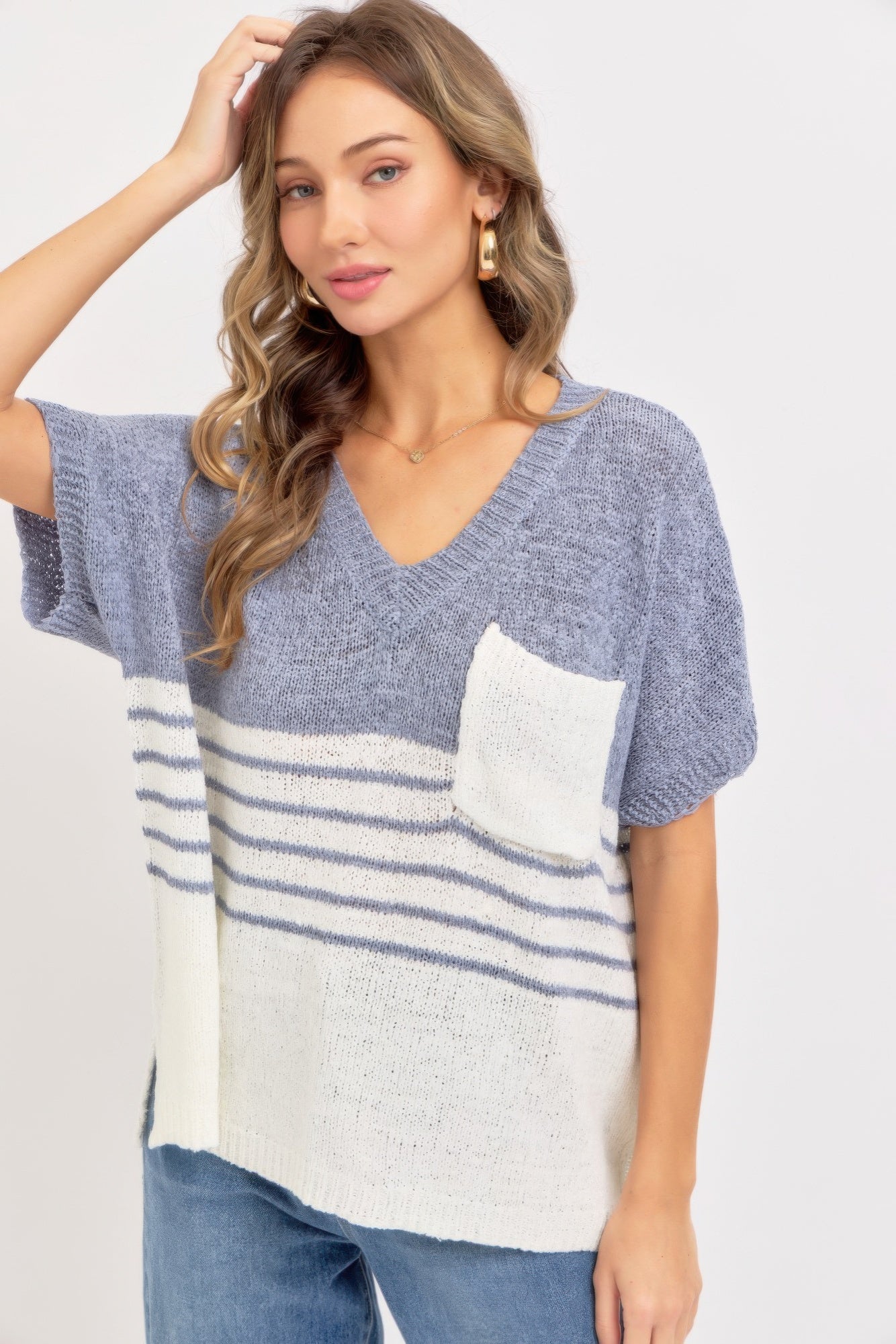 Effortlessly Cool Oversized Knit Top