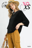 Ribbed Knit Oversized Top