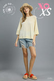 Ribbed Knit Oversized Top
