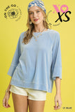 Ribbed Knit Oversized Top