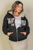 California Graphic Drop Shoulder Zipper Hoodie