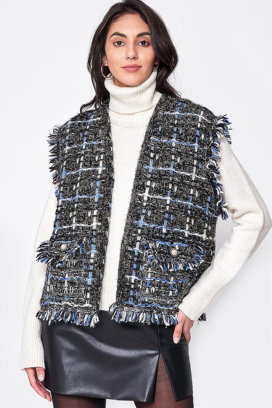 Contemporary Tweed Vest
