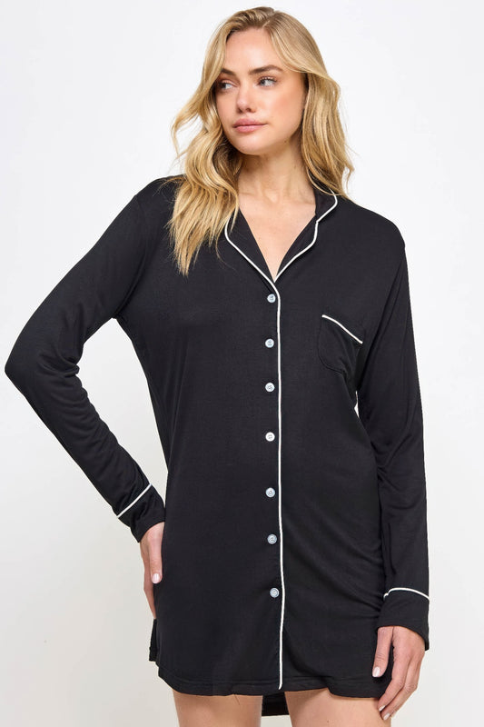 Serene Comfort Nightwear Shirt