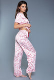 Camellia Satin Print Sleepwear Ensemble