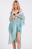 Striped Two Tone Cover Up Kimono  Cover Up