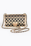 Elegant Polyurethane Clutch with Chain Strap