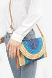 Eco-Chic Envelope Woven Clutch