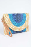 Eco-Chic Envelope Woven Clutch