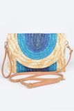 Eco-Chic Envelope Woven Clutch