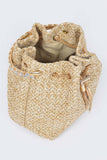 Artisan Texture Bucket Bag with Gem Handle