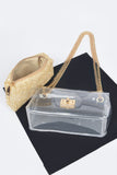 Elegant See-Through Clutch With Inner Pouch