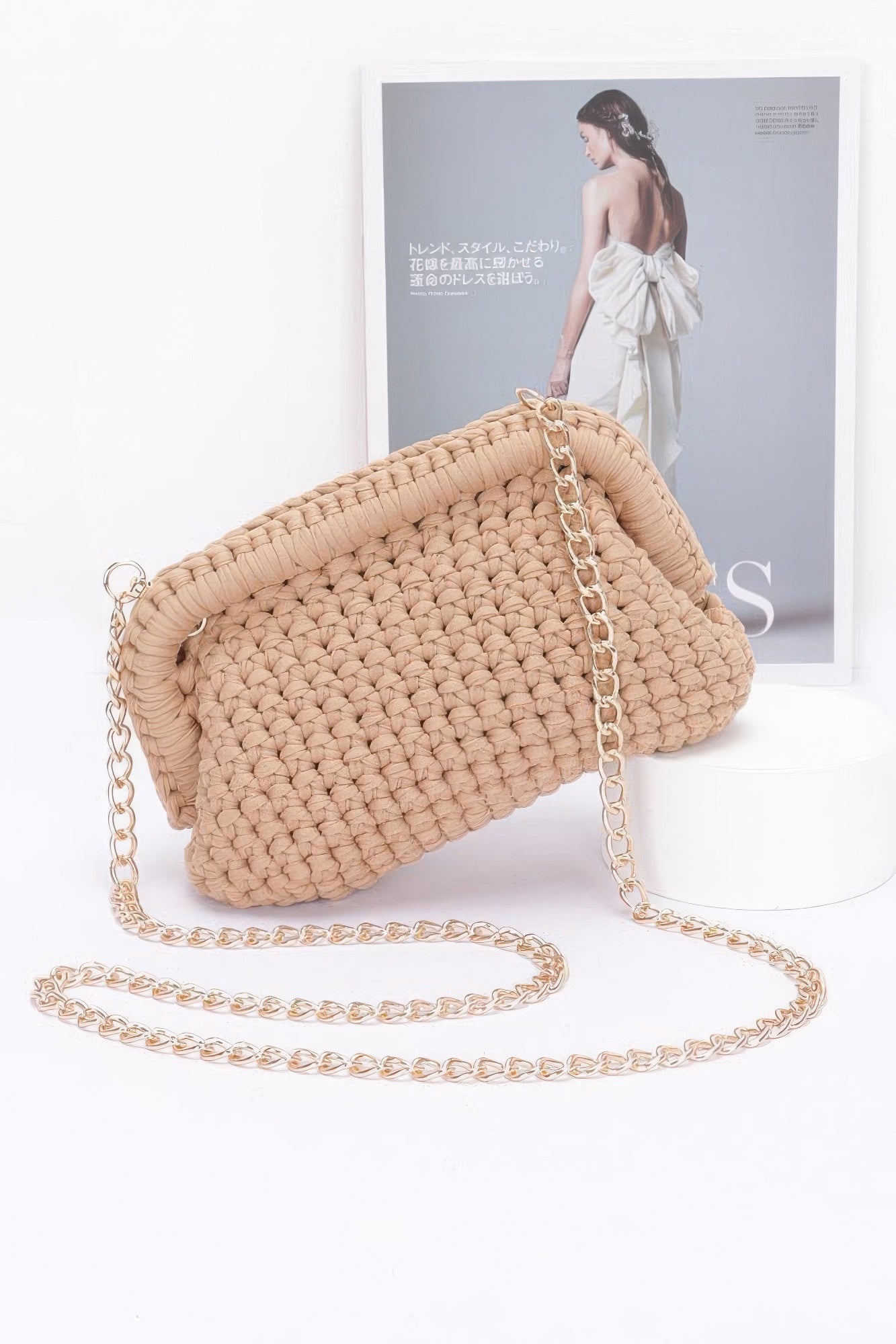 Elegant Braided Cotton Evening Clutch