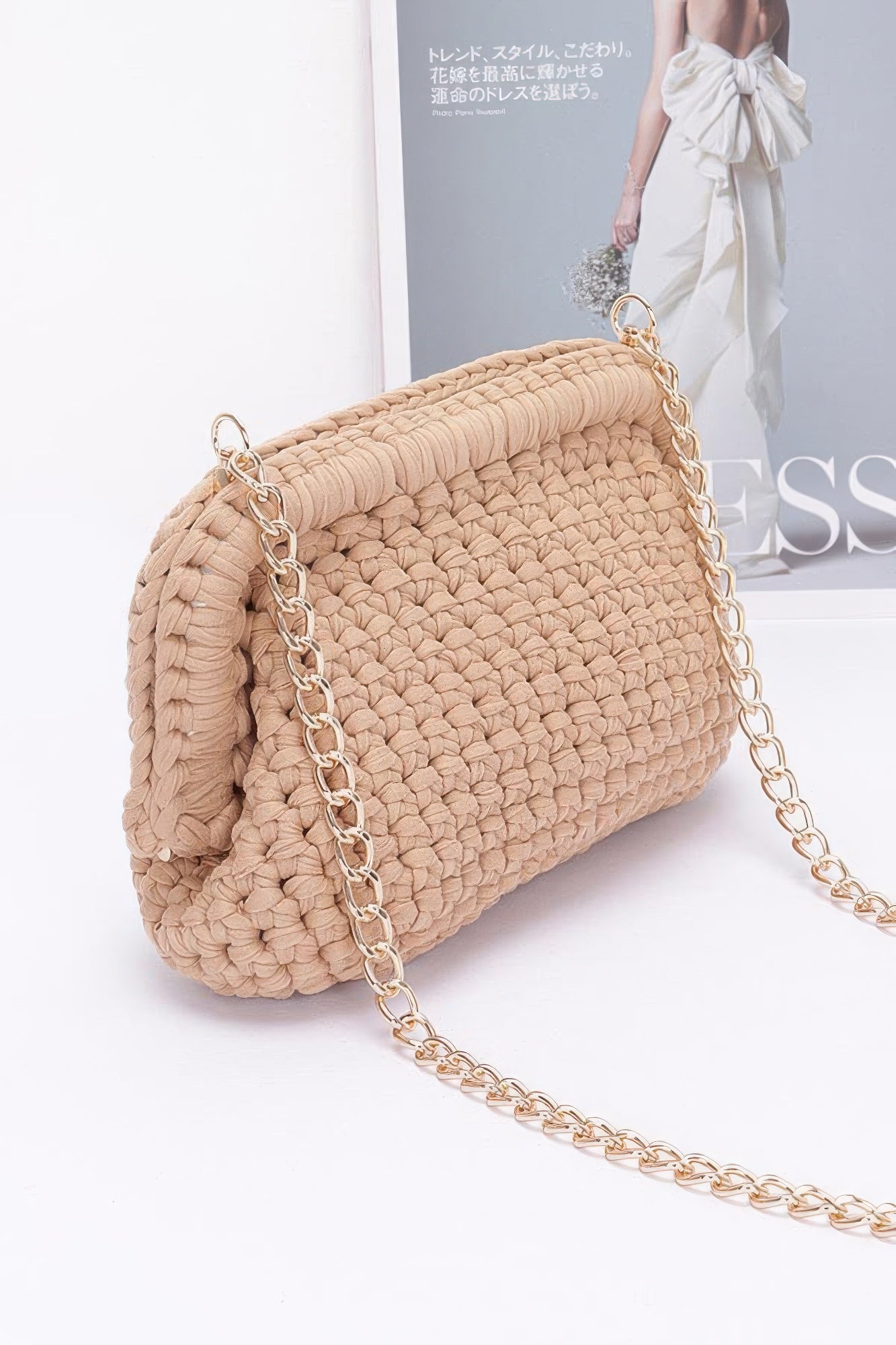Elegant Braided Cotton Evening Clutch