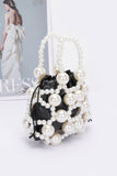 Elegant Faux Pearl Evening Clutch with Organizer