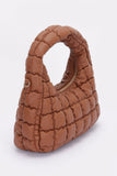 Modern Quilted Faux Leather Hobo Handbag