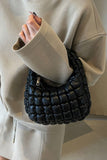 Elegant Quilted Faux Leather Handle Bag