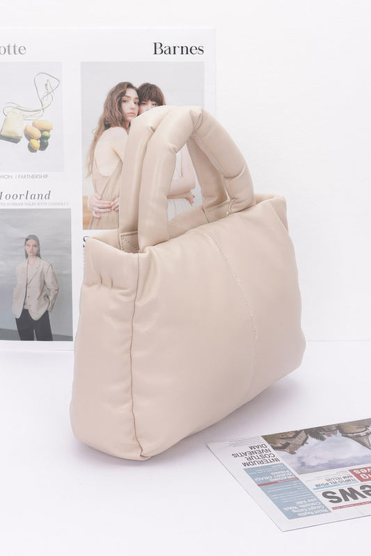 Chic Faux Leather Cushioned Carryall