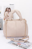 Chic Faux Leather Cushioned Carryall