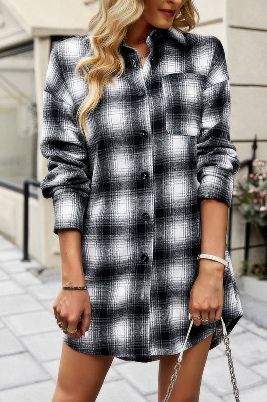 Rustic Single Pocket Button Down Relaxed Outerwear
