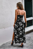 Floral Wrap Knot Side Cami Fit Dress