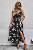 Floral Wrap Knot Side Cami Fit Dress