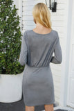 Chic Crew Neck High Waist Adjustable Dress