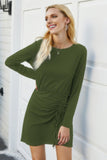 Chic Crew Neck High Waist Adjustable Dress