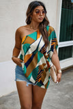 Chic Plus Size Asymmetrical One-Shoulder Blouse