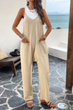 Chic Pocketed Spaghetti Strap Easy-Fit Sleeveless Jumpsuit