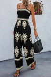 Geo Pattern Off Shoulder High Waist Chic Jumpsuit