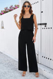Chic Two-Piece Square Neck Sleeveless Ensemble