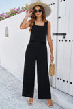 Chic Two-Piece Square Neck Sleeveless Ensemble