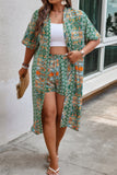 Chic Plus Size Printed Two-Piece Set