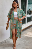 Chic Plus Size Printed Two-Piece Set