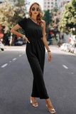 Elegant One-Shoulder High-Waist Chic Jumpsuit