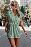 Chic Lapel Neck Relaxed Fit Dolman Romper