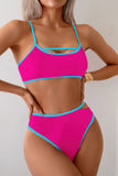 Square Neck Cut Out Swimwear Set