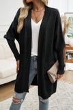 Knit Bishop Sleeve Cardigan with Pockets