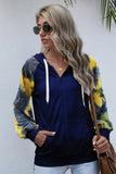 Vibrant Zip Front Tie-Dye Loose Fit Hoodie