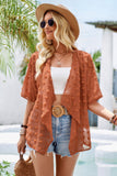 Transparent Swiss Dot Flowing Kimono