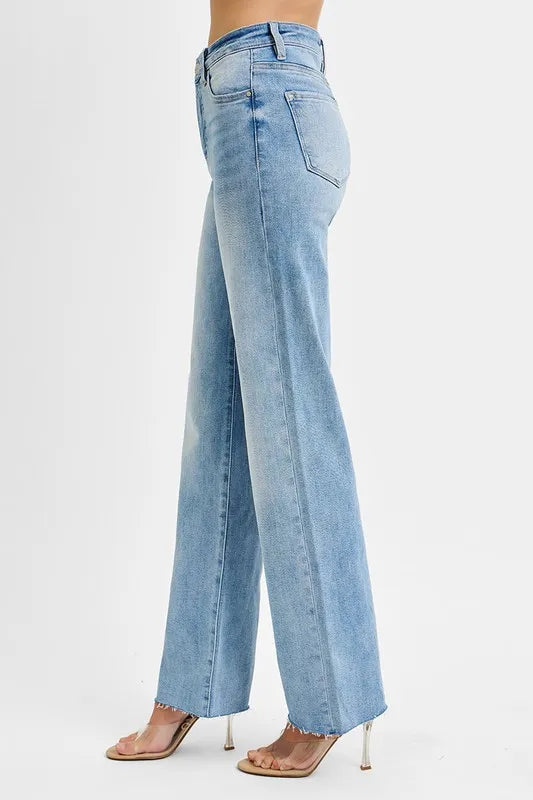 Tummy Control Rise Straight Jeans