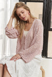 Long Sleeves Crochet Sweater Top