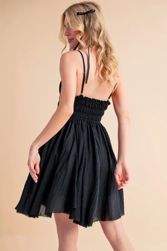 Lace Detail Mini Cami Dress